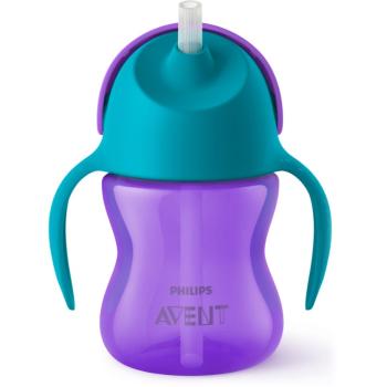 Philips Avent Cup with Straw hrnek s ohebným brčkem 9m+ Girl 200 ml