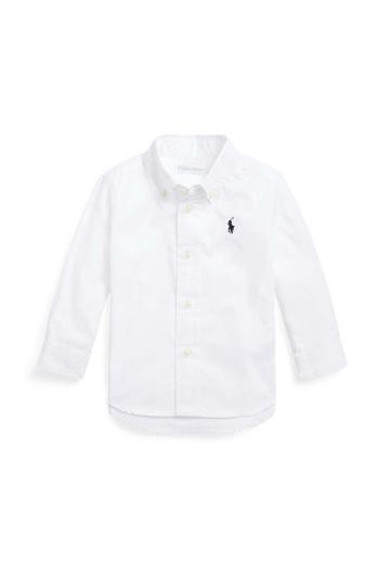 Dětská bavlněná košilka Polo Ralph Lauren bílá barva, 320819238001