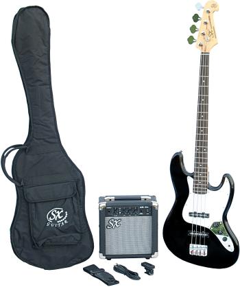 SX SB1 Bass Guitar Kit Black Elektrická baskytara