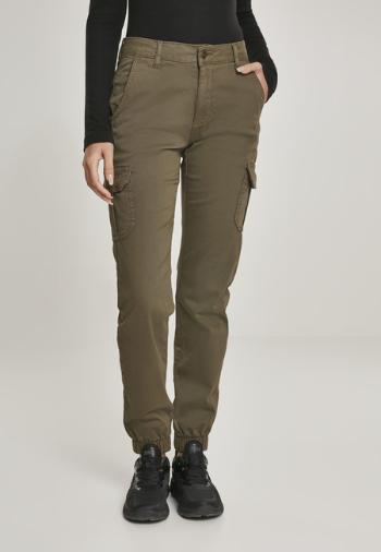 Urban Classics Ladies High Waist Cargo Pants olive - 26