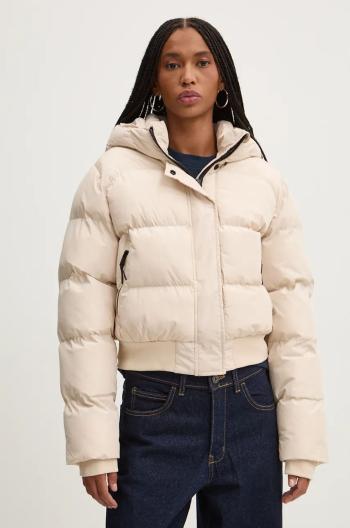 Bunda Superdry dámská, béžová barva, zimní, oversize, W5011723A-7SJ