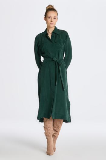 ŠATY GANT RELAXED UTILITY SHIRT DRESS TARTAN GREEN