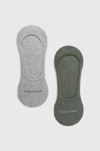 Ponožky Calvin Klein 2-pack pánské, zelená barva, 701218708