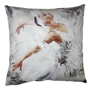 Sametový povlak na polštář s baletkou Ballerina - 45*45 cm KT021.346