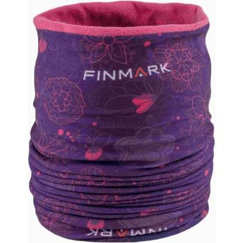 Finmark MULTIFUNCTIONAL SCARF WITH FLEECE Dívčí multifunkční šátek, fialová, velikost