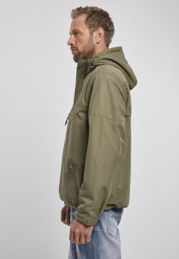 Brandit Fleece Pull Over Windbreaker olive camo - XL