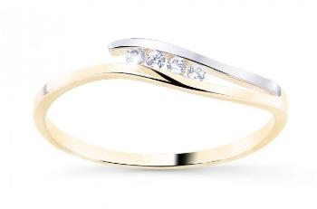Cutie Jewellery Půvabný zlatý prsten se zirkony Z8026-10-X-1 51 mm
