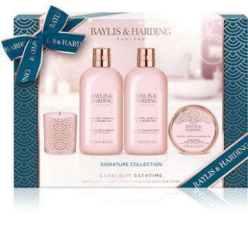 BAYLIS & HARDING Sada se svíčkou a péčí o tělo 4ks - Jojoba, vanilka & mandlový olej (017854110144)