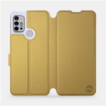 Flipové pouzdro na mobil Motorola Moto G10 v provedení  Gold&Gray s šedým vnitřkem (5903516682799)