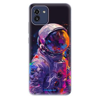 Odolné silikonové pouzdro iSaprio - Neon Astronaut - Samsung Galaxy A03