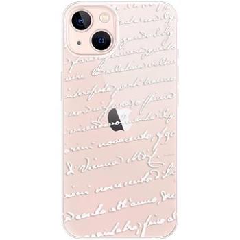 iSaprio Handwriting 01 - white pro iPhone 13 (hawri01w-TPU3-i13)