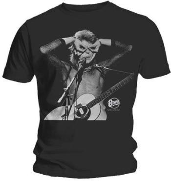 David Bowie Tričko Acoustics Unisex Black L