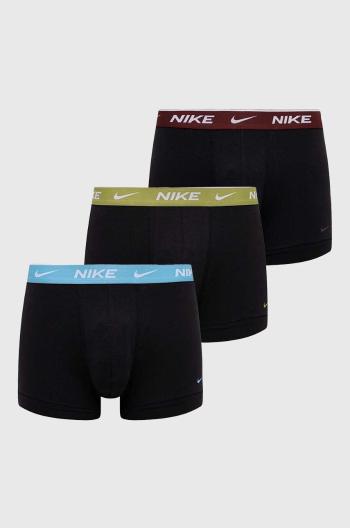 Boxerky Nike 3-pack pánské, černá barva