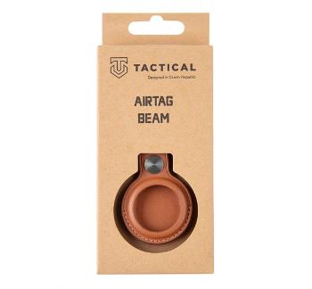Tactical Apple AirTag bőr kulcstartó, barna