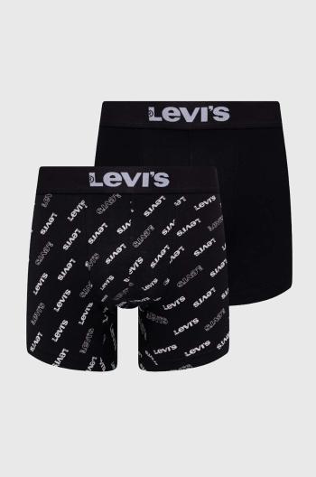 Boxerky Levi's 2-pack pánské, černá barva