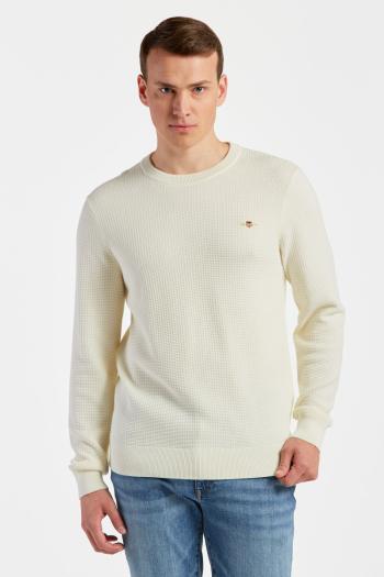 SVETR GANT COTTON TEXTURE C-NECK CREAM3