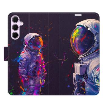 Flipové pouzdro iSaprio - Neon Astronaut 02 - Samsung Galaxy A35 5G