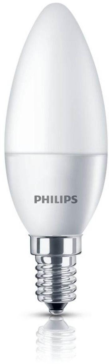 LED izzó Philips LED gyertya 4-25W, E14, 2700K, tejfehér