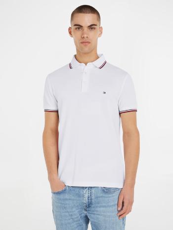 Tommy Hilfiger 1985 Tipped Slim Polo triko Bílá