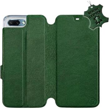 Flip pouzdro na mobil Honor 10 - Zelené - kožené -   Green Leather (5903226525706)