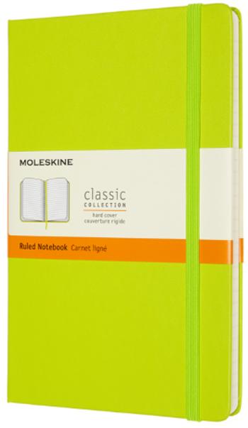 Moleskine Zápisník žlutozelený L, linkovaný, tvrdý