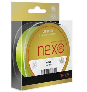 Delphin splétaná šňůrka nexo 8 fluo zelená - průměr 0,16 mm / nosnost 21,8 lb / návin 300 m