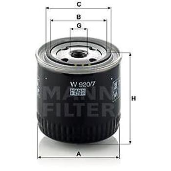 MANN-FILTER W920/7 pro vozy SEAT (W920/7)