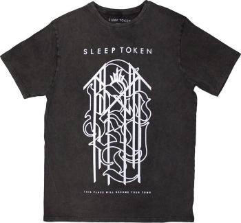 Sleep Token Tričko Tomb Sigil Stone Wash Unisex Charcoal Grey L