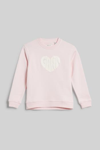 MIKINA GANT HEART GRAPHIC SWEAT C-NECK CRYSTAL PINK