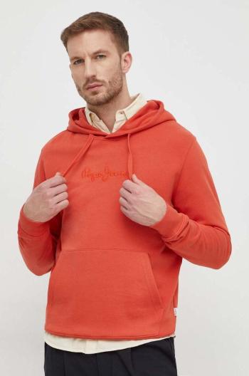 Mikina Pepe Jeans JOE HOODIE pánská, oranžová barva, s kapucí, melanžová, PM582573