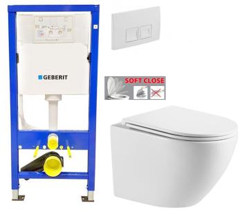 GEBERIT DuofixBasic s bílým tlačítkem DELTA50 + WC INVENA LIMNOS WITH SOFT, včetně soft/close sedátka 458.103.00.1 50BI LI1