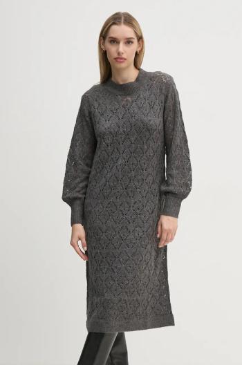 Šaty Pepe Jeans HAILEY DRESS šedá barva, midi, PL953588