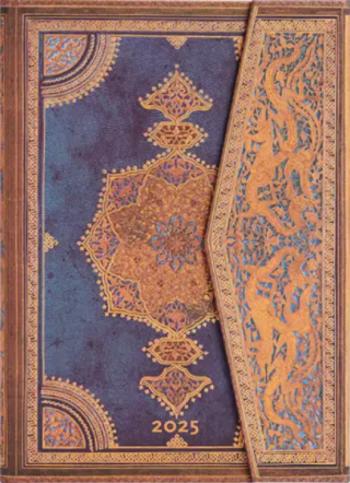 Diář Paperblanks 12M 2025 Safavid Indigo Midi HOR