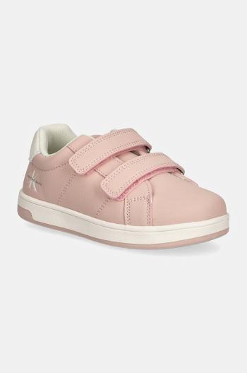 Dětské sneakers boty Calvin Klein Jeans růžová barva, V1A9-80972