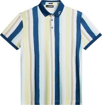 J.Lindeberg Tour Tech Reg Fit Print Mens Painted Wax Stripe Yellow M Polo košile