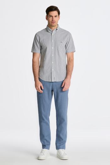 KALHOTY GANT RELAXED LINEN DS PANTS SALTY SEA