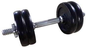 Acra Sport 90458 Nakládací jednoruční činka 12 kg, chrom, 30 mm