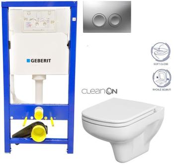 Geberit Duofix tlačítko DELTA21 matné WC CERSANIT CARINA + SEDÁTKO 458.103.00.1 21MA CA1