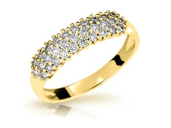 Cutie Jewellery Dokonalý prsten ze žlutého zlata se zirkony Z6882-1973-10-X-1 52 mm