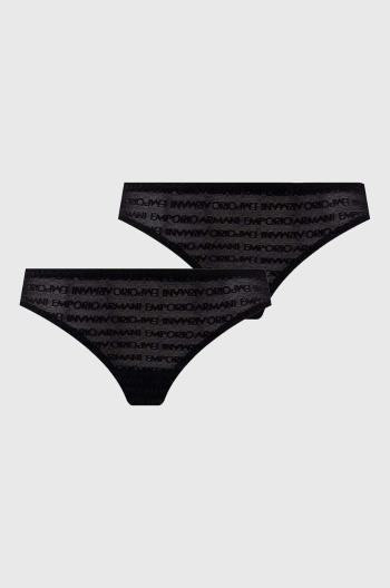 Tanga Emporio Armani Underwear 2-pack černá barva, průhledné, 163333 3F204