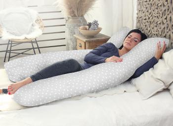 SCAMP Tehotenský vankúš presýpacie hodiny 75x135 cm Little Heart Grey