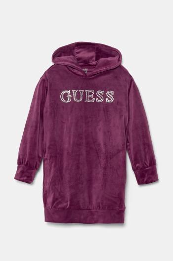 Dívčí šaty Guess fialová barva, midi, oversize, J4BK27 KBXI2