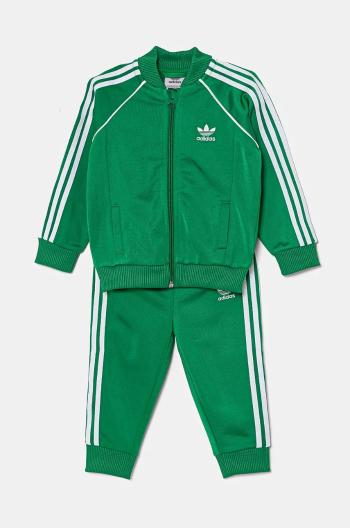 Dětská tepláková souprava adidas Originals SST TRACKSUIT zelená barva, IX5176