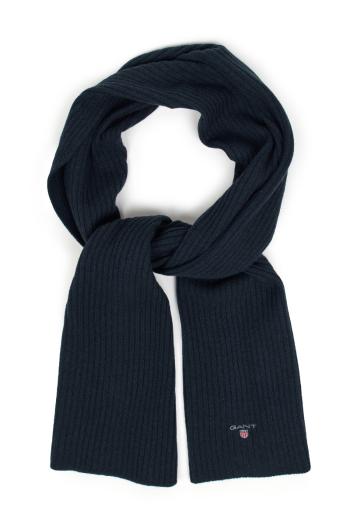 ŠÁLA GANT UNISEX. WOOL KNIT SCARF MARINE