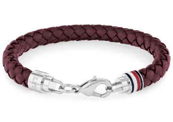 Tommy Hilfiger Elegantní pánský náramek z červené kůže 2790547