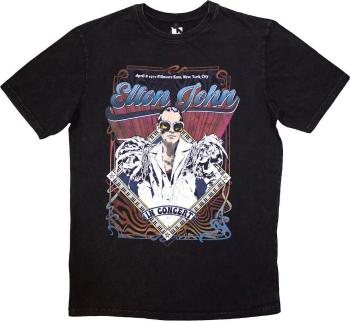 Elton John Ing Psych Vintage Stone Wash Unisex Black 2XL