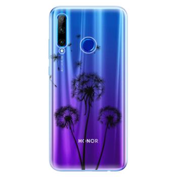 Odolné silikonové pouzdro iSaprio - Three Dandelions - black - Huawei Honor 20 Lite