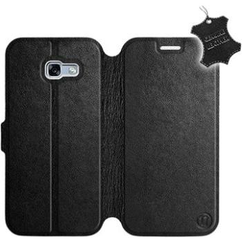 Flip pouzdro na mobil Samsung Galaxy A5 2017 - Černé - kožené - Black Leather (5903226494835)