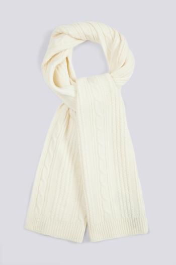 ŠÁLA GANT D2. CABLE SCARF CREAM