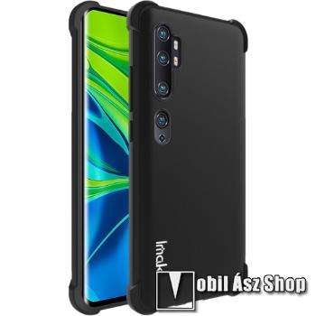 IMAK Silky szilikon védő tok / hátlap - FÉNYES FEKETE - Shockproof, ERŐS VÉDELEM! - Xiaomi Mi Note 10 / Xiaomi Mi Note 10 Pro / Xiaomi Mi CC9 Pro - GYÁRI